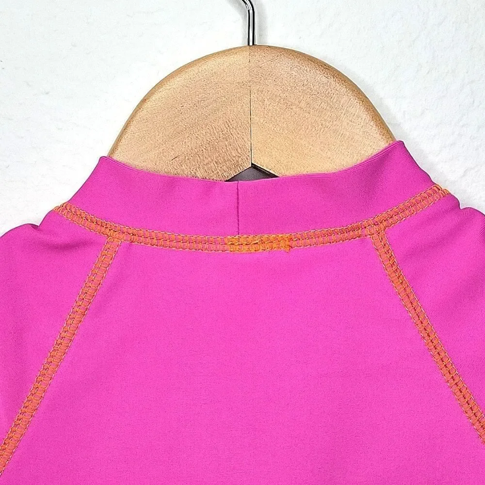 CARTER'S Floral Rash Guard Swim Tee Shirt size 3T Pink Green Blue Orange